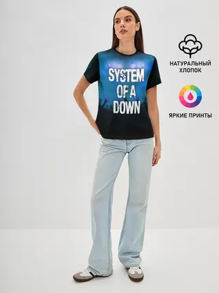 Женская базовая футболка / System of a Down