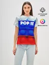 Женская базовая футболка / POP IT / ПОП ИТ.