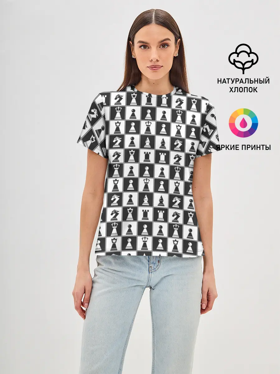Женская базовая футболка / Шахматы