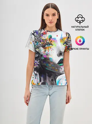 Женская базовая футболка / Абстрактная
