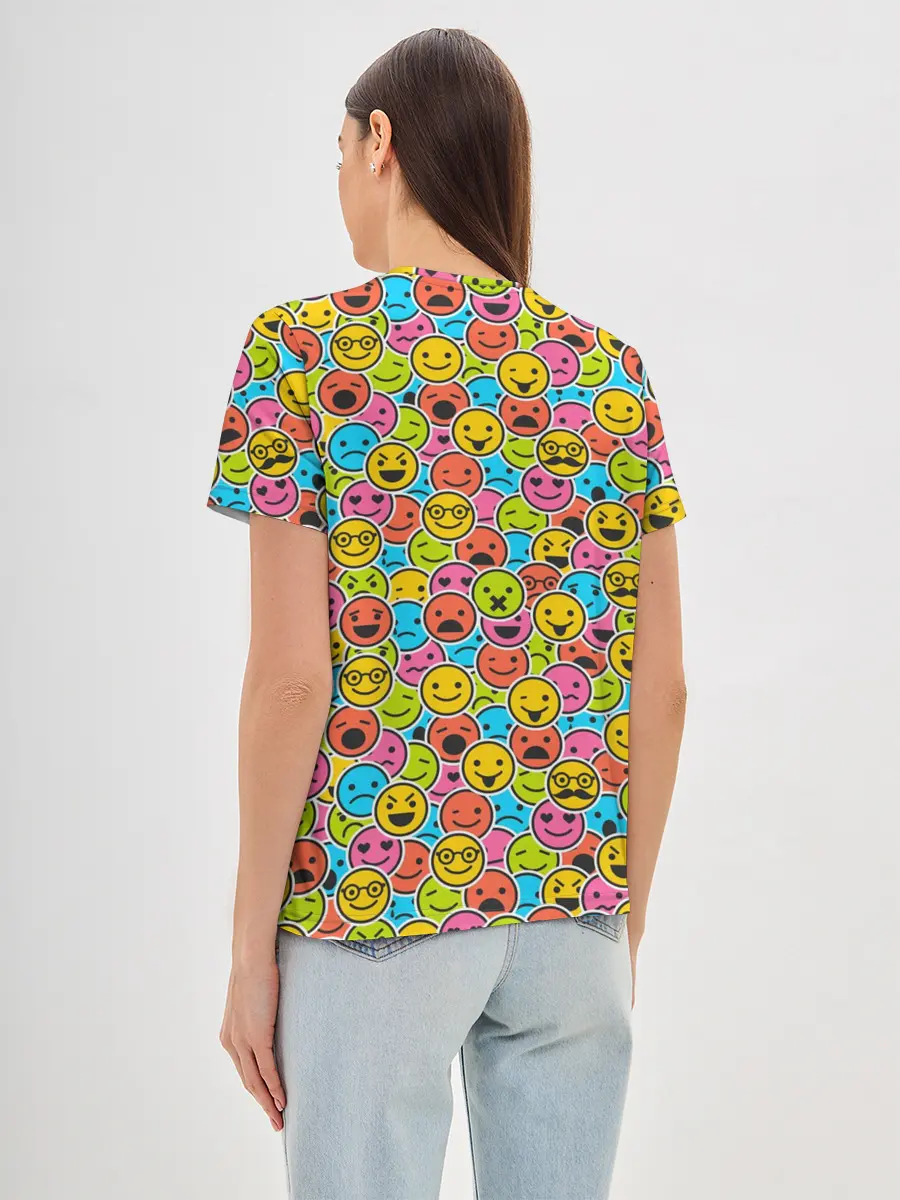 Женская базовая футболка / Смайлики