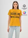 Женская базовая футболка / You cant scare me