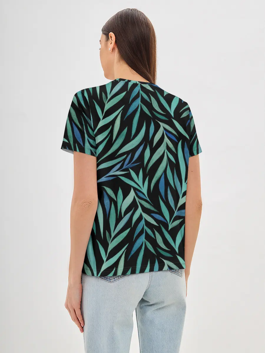 Женская базовая футболка / Растительный орнамент