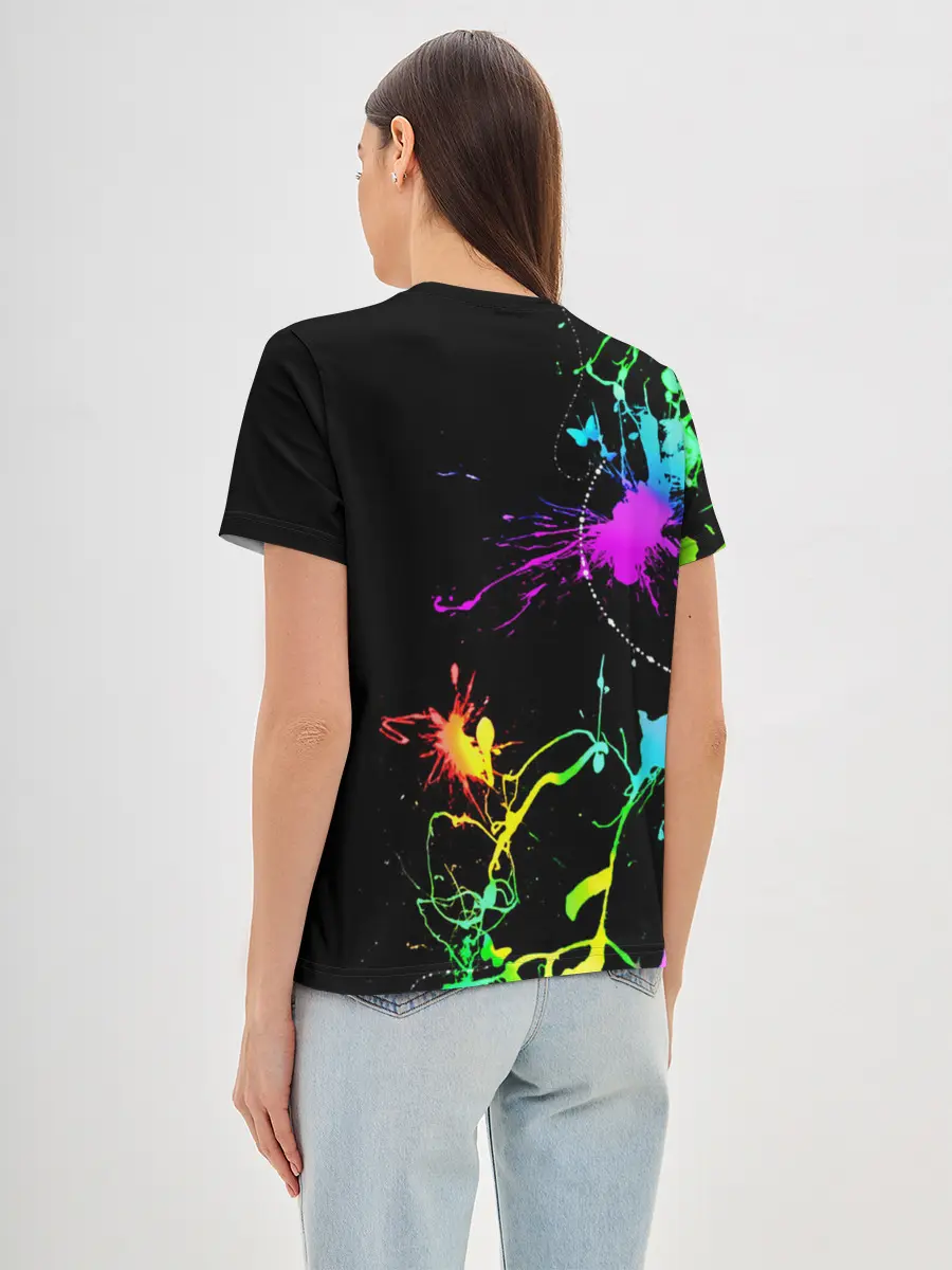 Женская базовая футболка / НЕОНОВЫЕ КРАСКИ