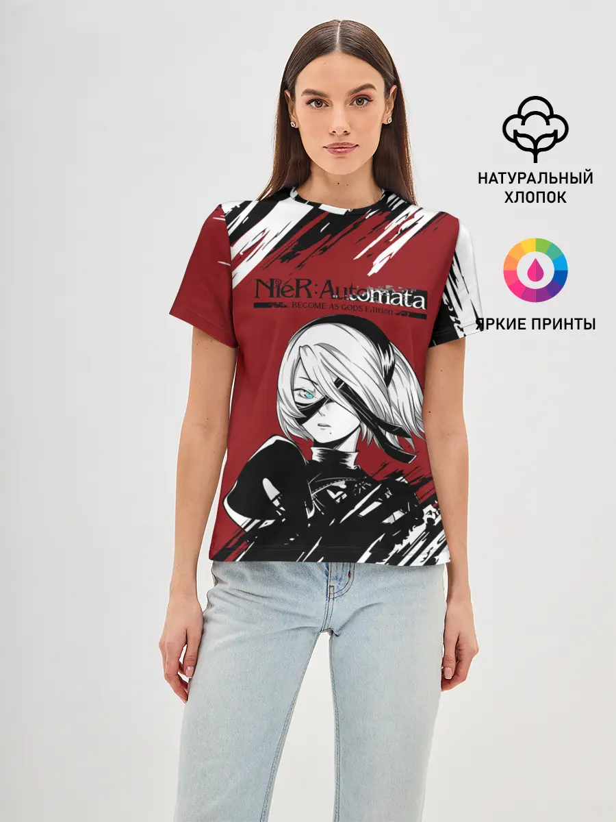 Женская базовая футболка / ЙоРХа | Nier Automata