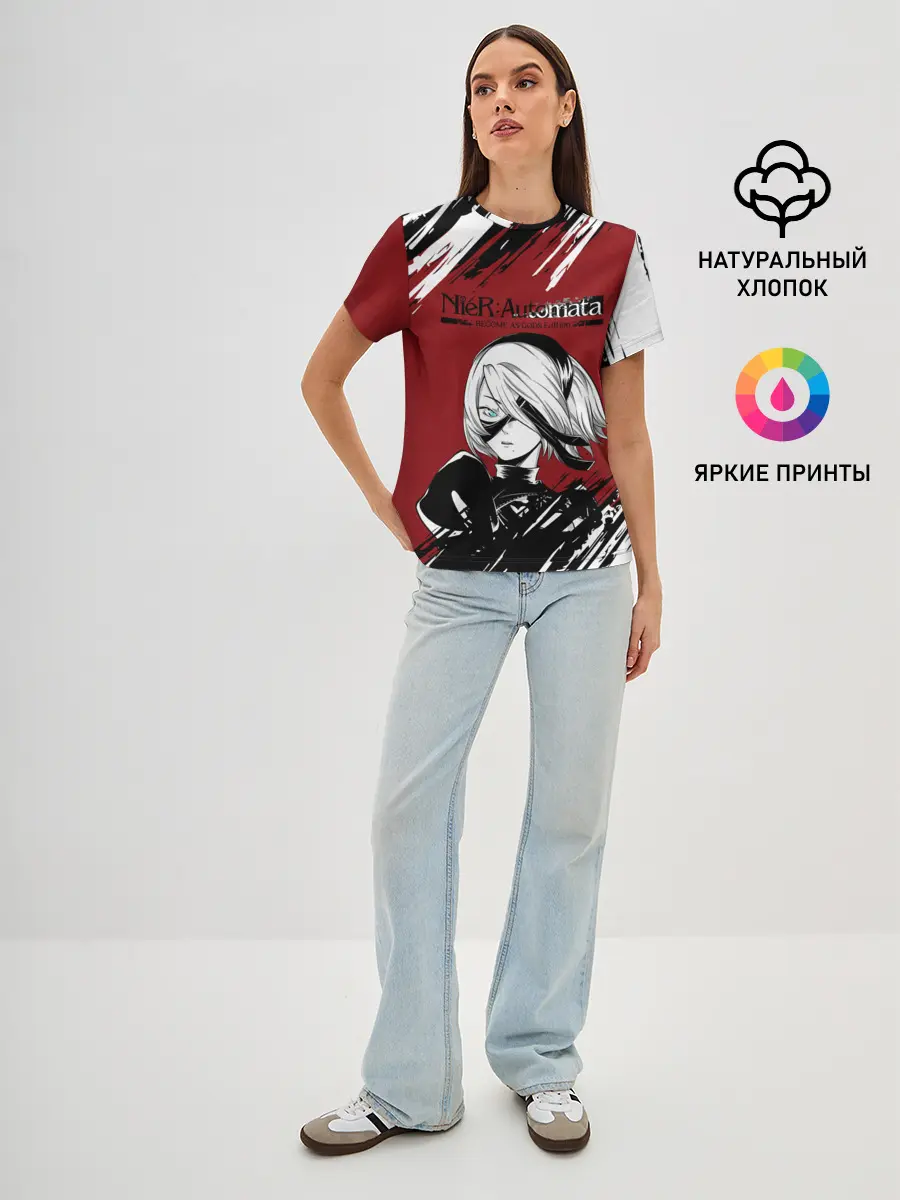 Женская базовая футболка / ЙоРХа | Nier Automata