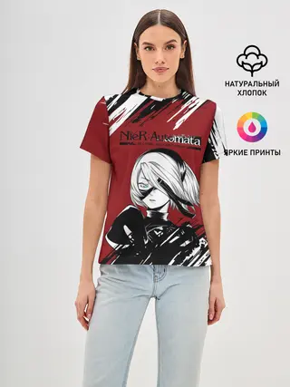 Женская базовая футболка / ЙоРХа | Nier Automata