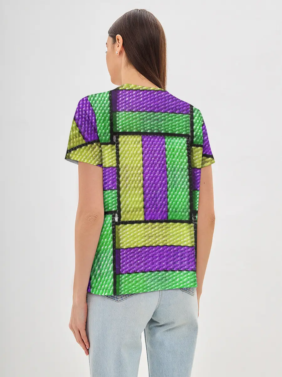 Женская базовая футболка / Цветные Ремешки