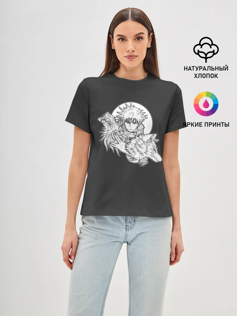 Женская базовая футболка / Megumi с волком