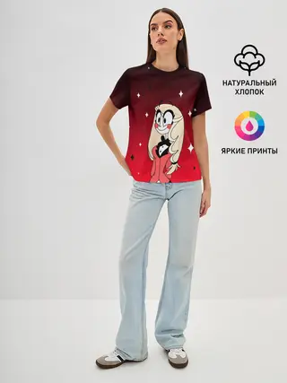 Женская базовая футболка / ОТЕЛЬ ХАЗБИН ЧАРЛИ