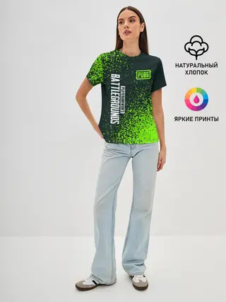 Женская базовая футболка / PUBG / ПАБГ