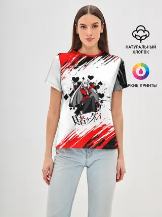 Женская базовая футболка / Kakegurui | Ририка Момобами