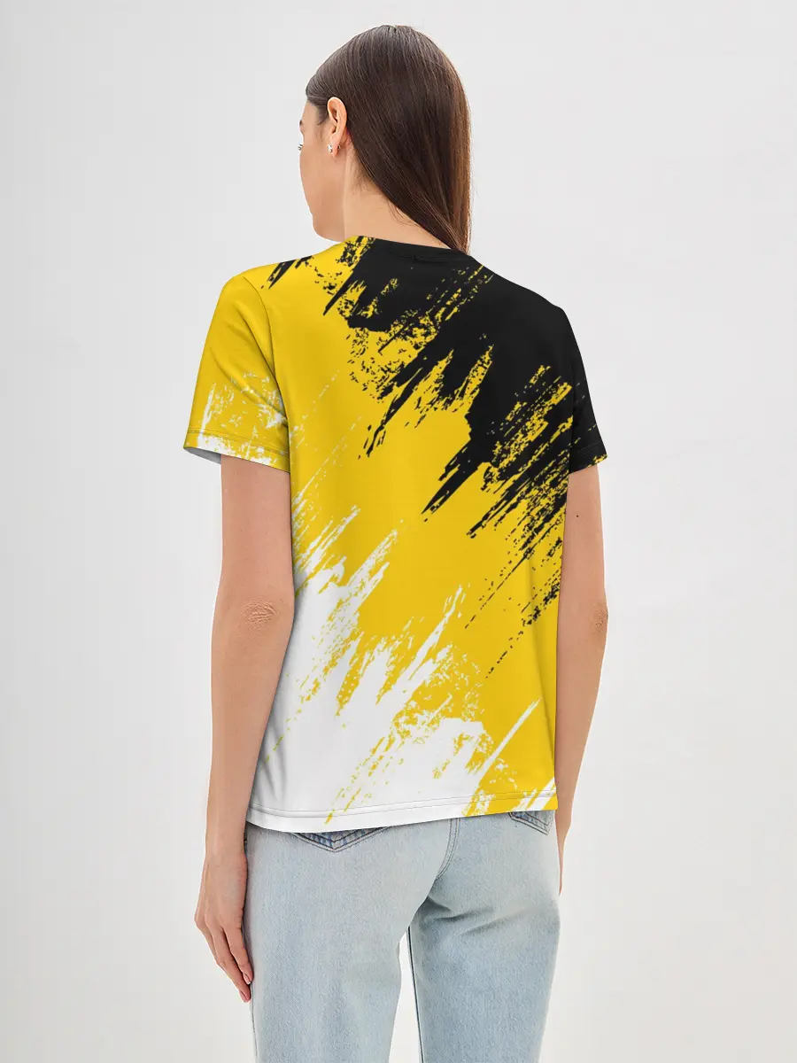 Женская базовая футболка / Имперский флаг и медведь