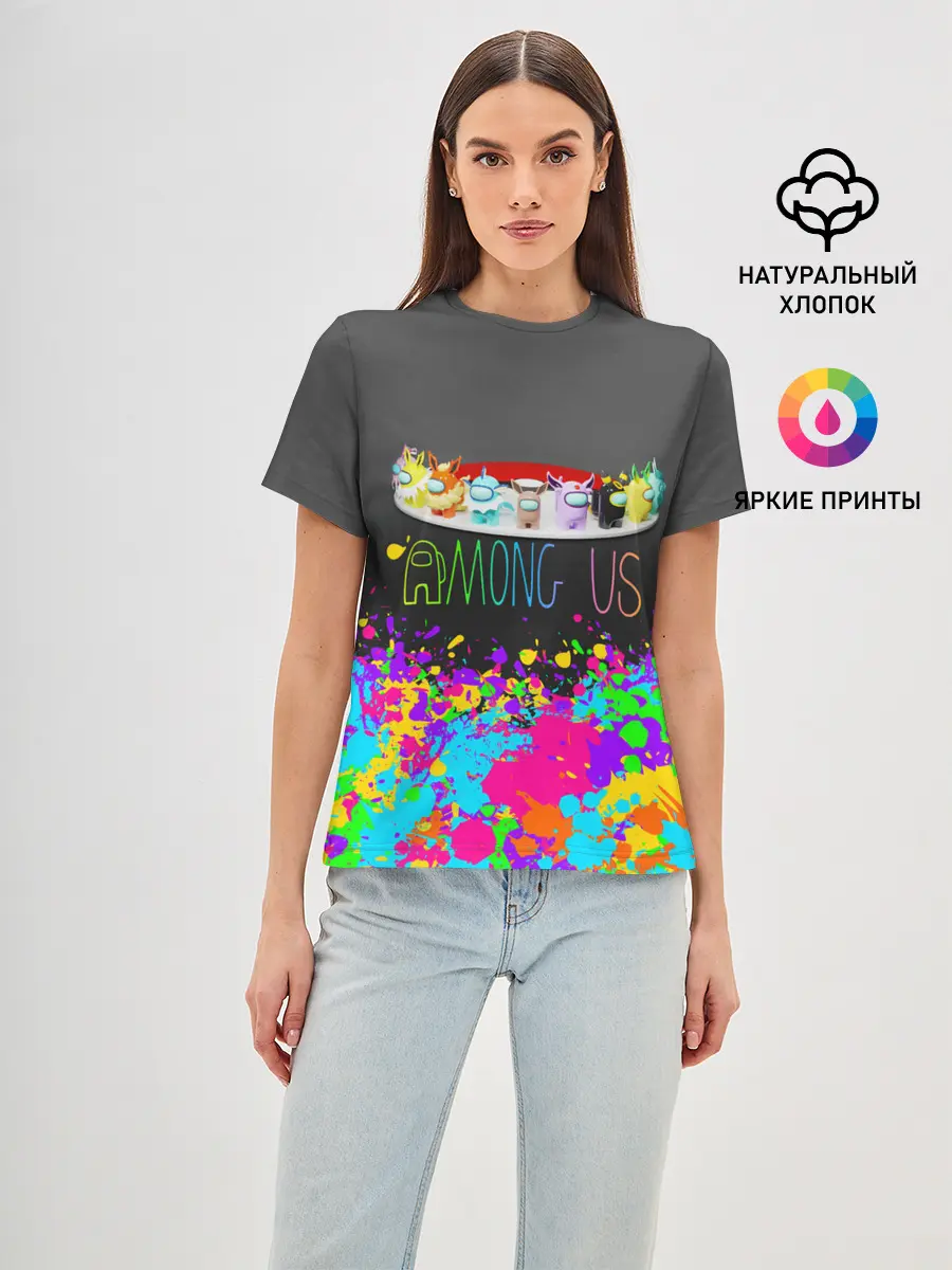 Женская базовая футболка / Among Us | Pokemon | Покемон