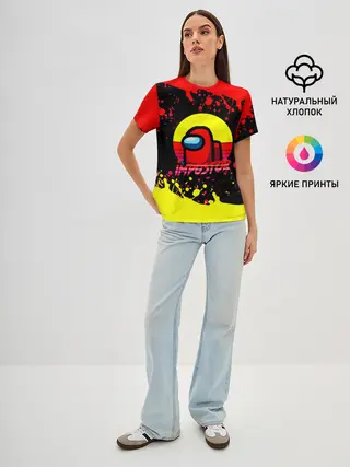 Женская базовая футболка / Among Us Impostor.