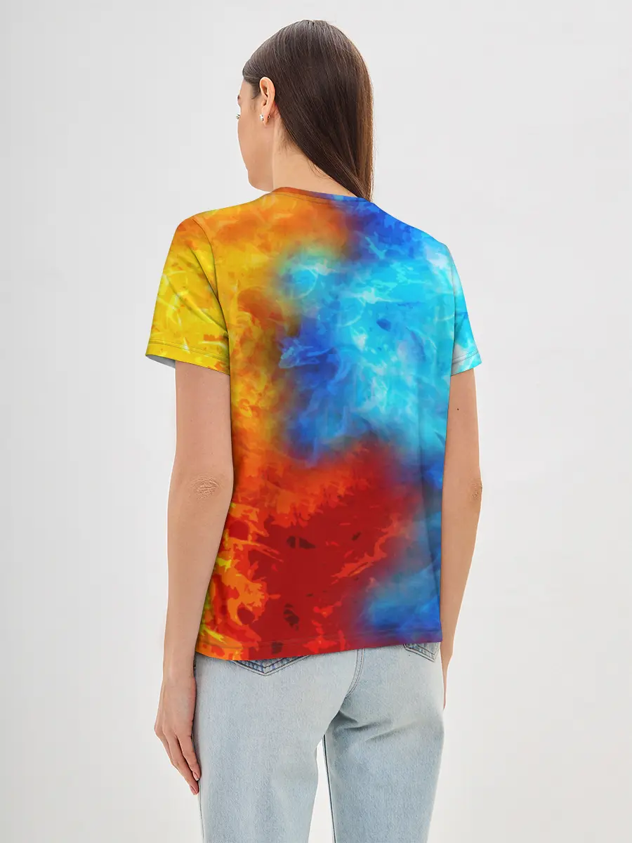 Женская базовая футболка / Битва огней x Драконы