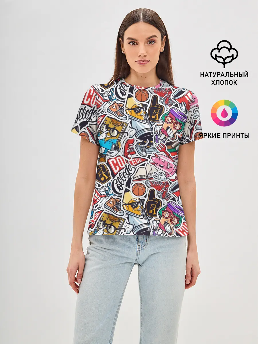 Женская базовая футболка / MIX