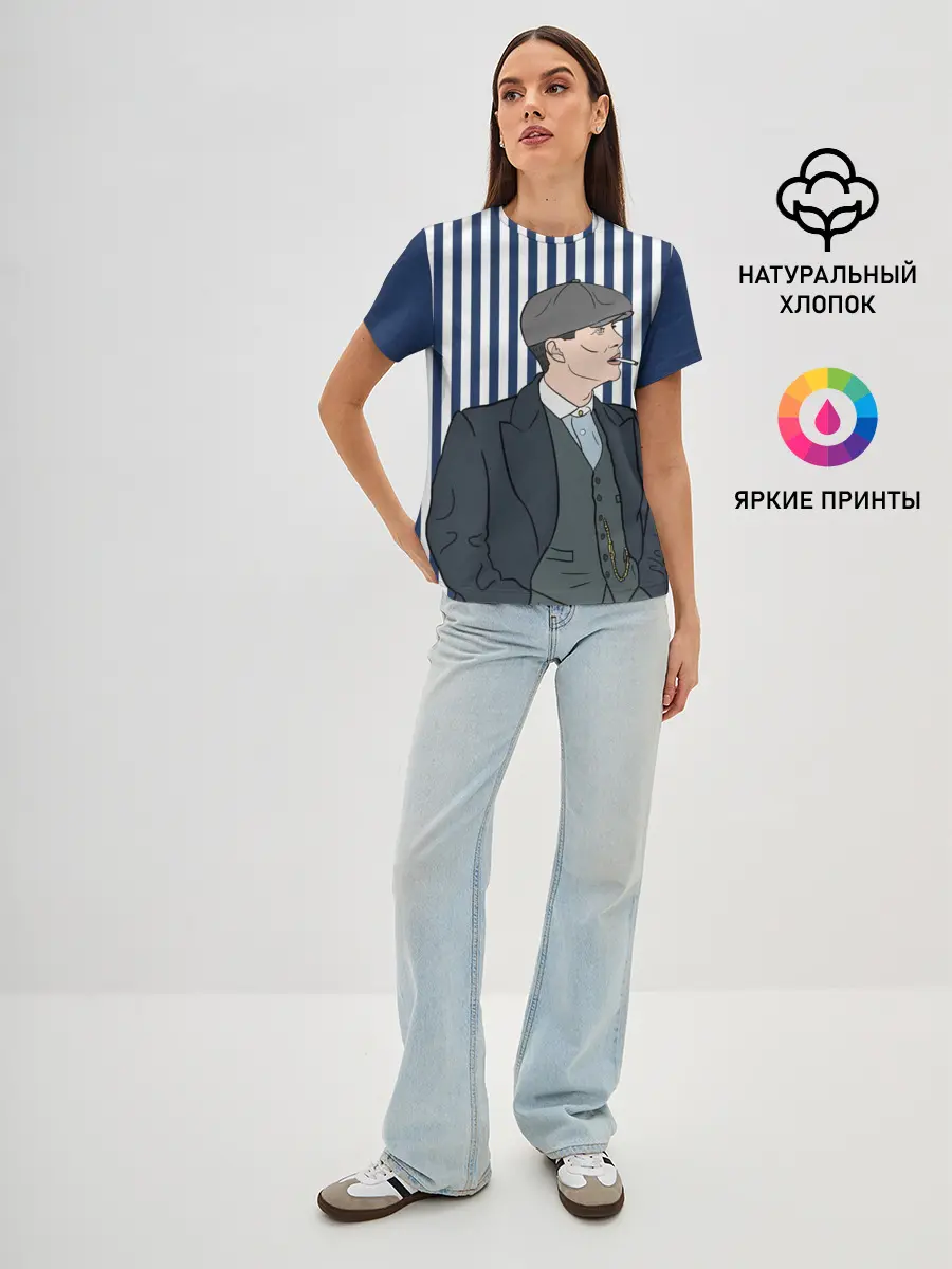 Женская базовая футболка / Острые козырьки