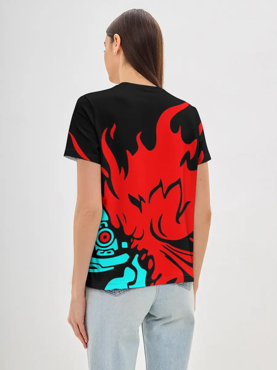 Женская базовая футболка / Cyberpunk 2077