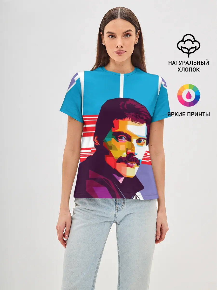 Женская базовая футболка / Фредди Меркьюри