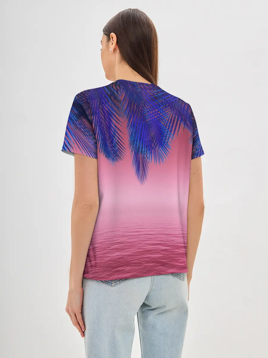 Женская базовая футболка / Неоновые Тропики