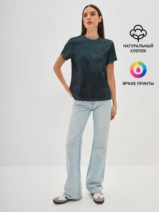 Женская базовая футболка / Dark Texture