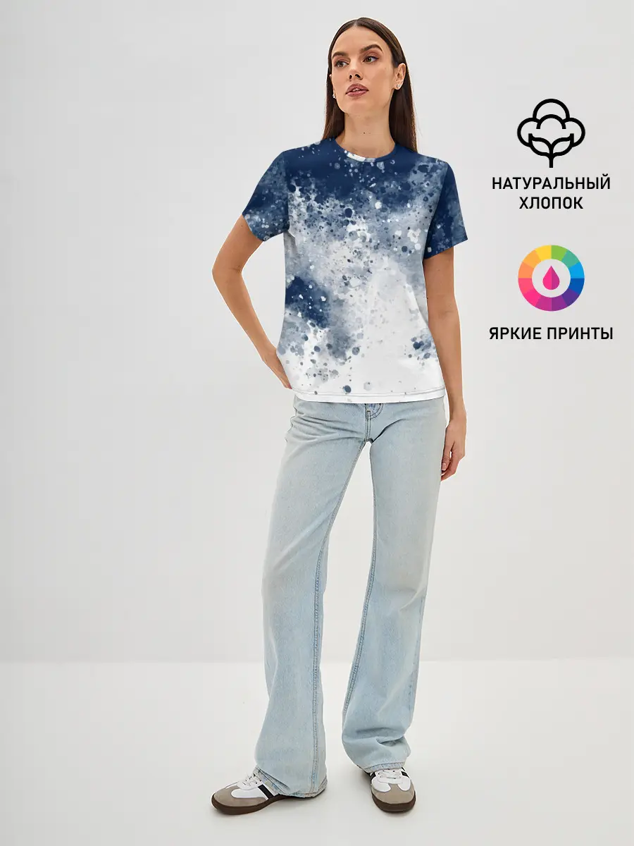 Женская базовая футболка / Чернильные капли