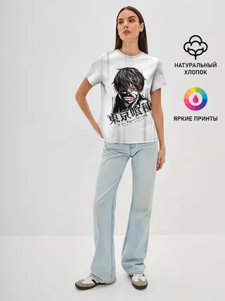 Женская базовая футболка / Токийский гуль грандж