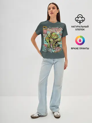 Женская базовая футболка / Микеланджело