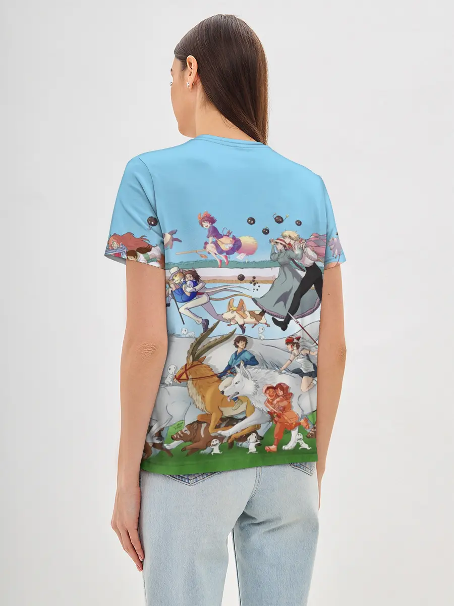 Женская базовая футболка / Studio Ghibli