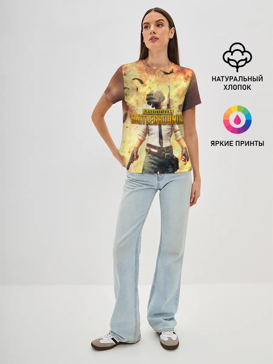 Женская базовая футболка / PUBG BOOM
