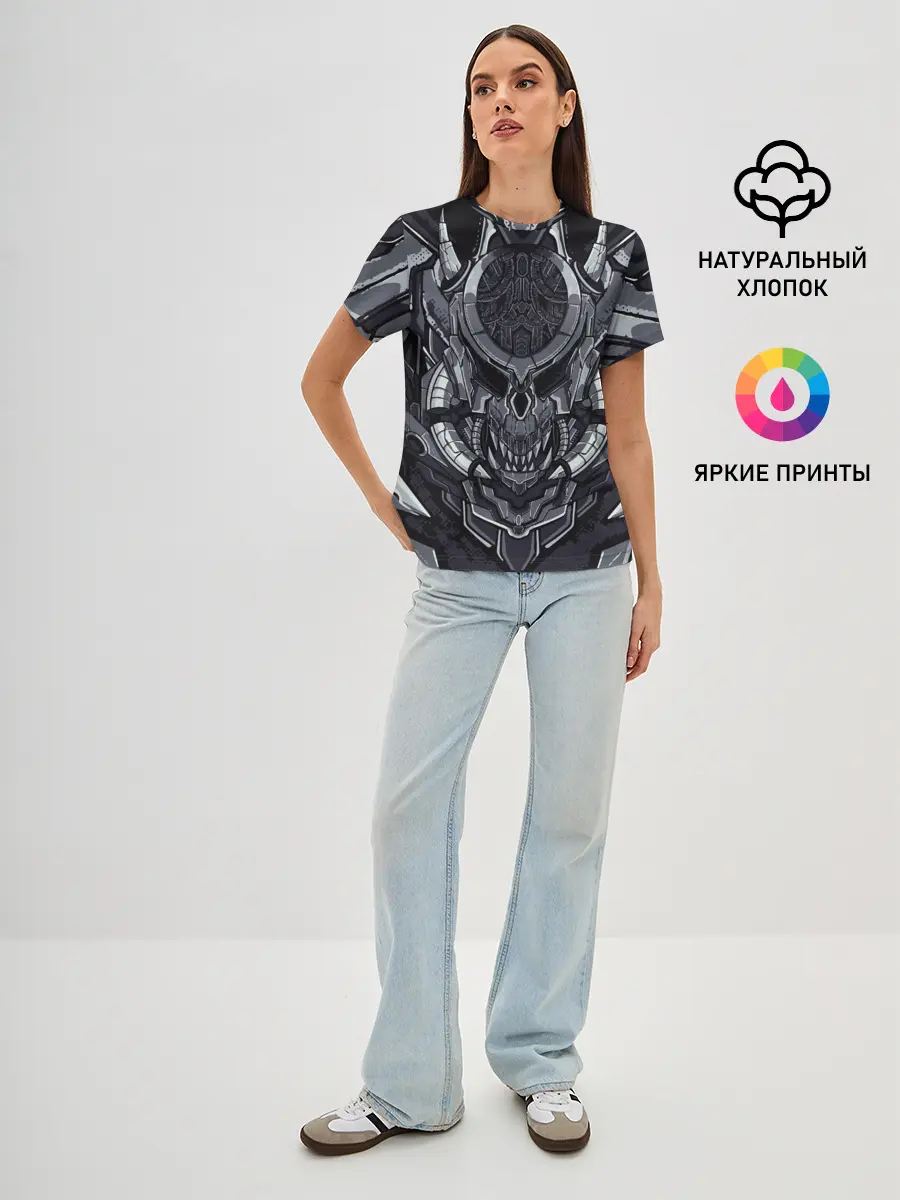 Женская базовая футболка / Механический робот