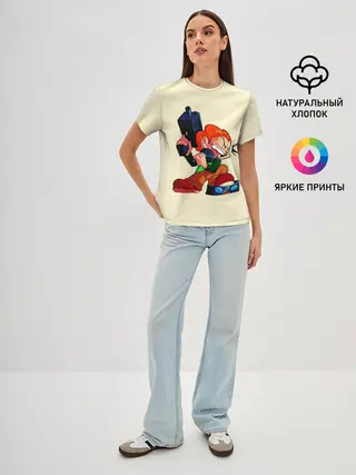 Женская базовая футболка / Пико с оружием