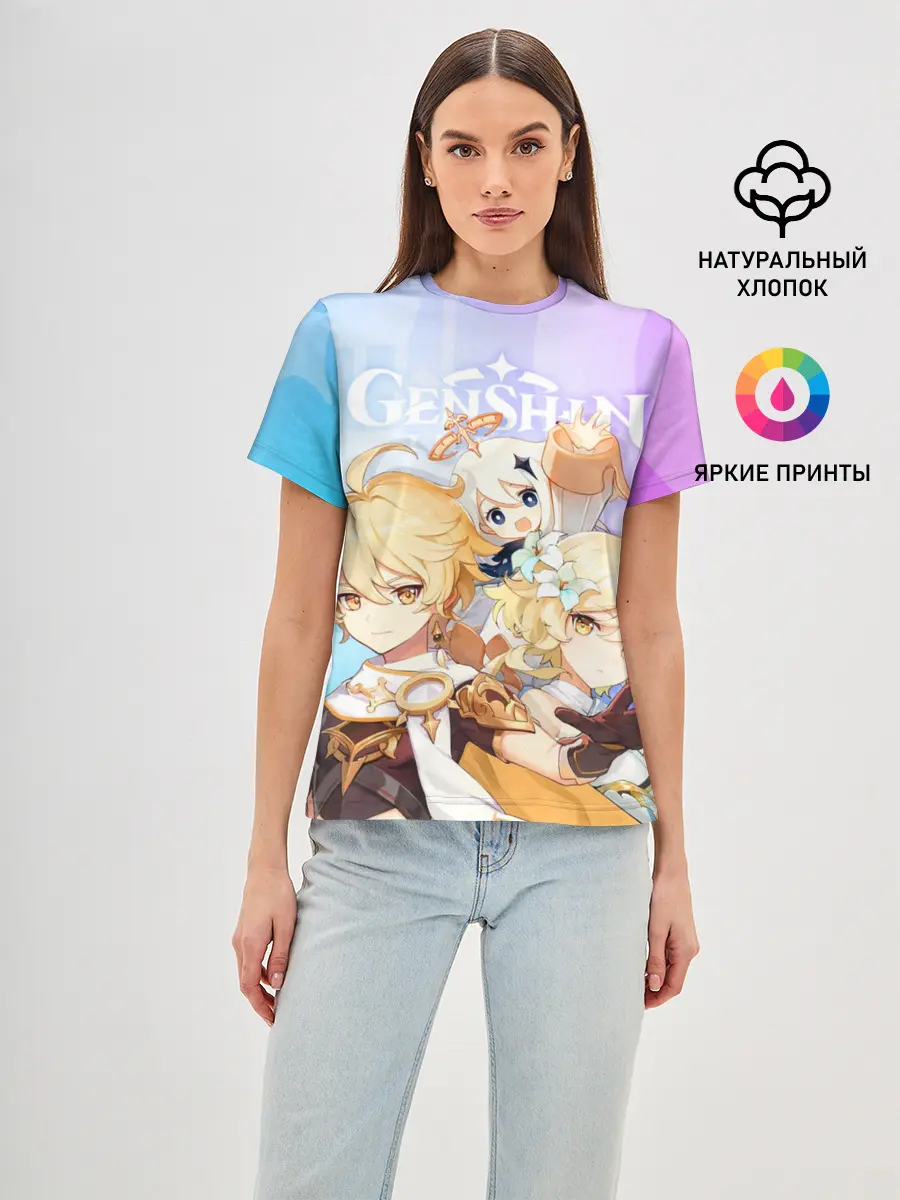 Женская базовая футболка / Genshin Impact