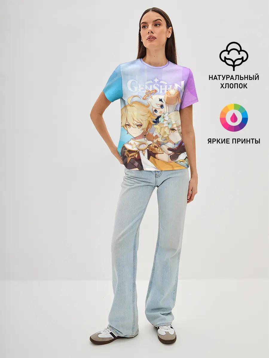Женская базовая футболка / Genshin Impact