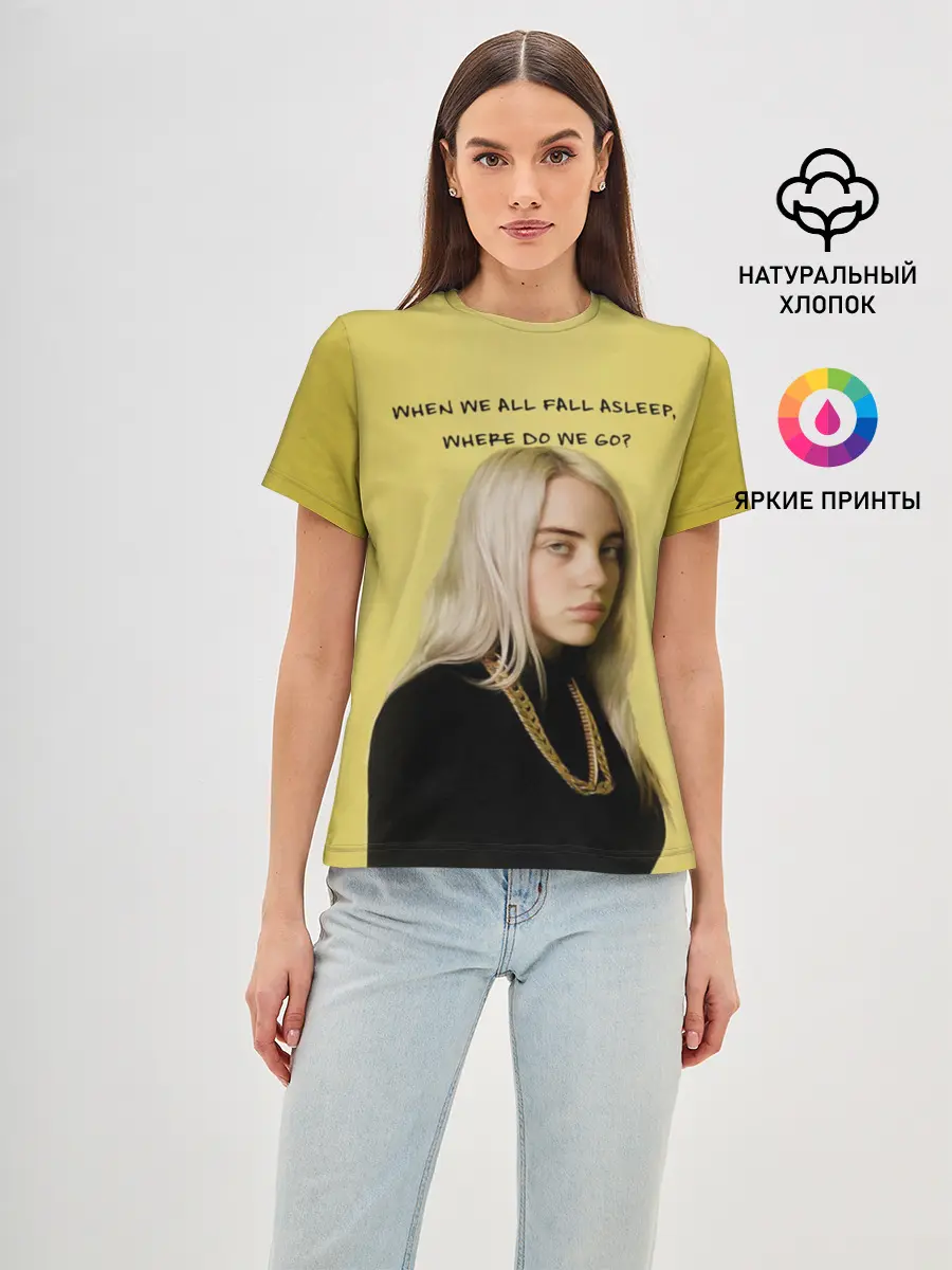 Женская базовая футболка / billie eilish