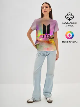 Женская базовая футболка / BTS