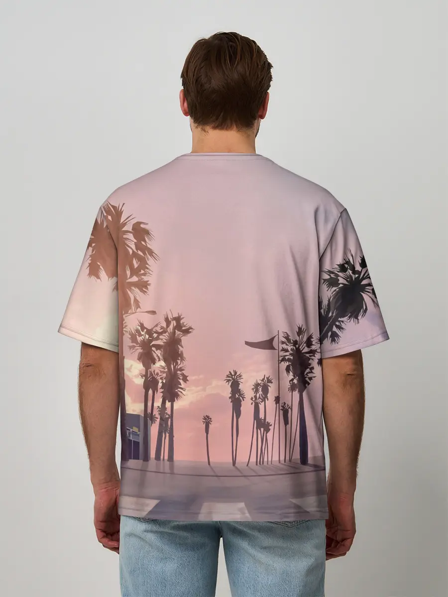 Мужская футболка оверсайз / Grand Theft Auto V девушка