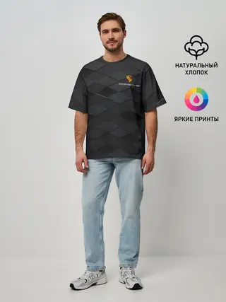 Мужская футболка оверсайз / PORSCHE | ПОРШЕ