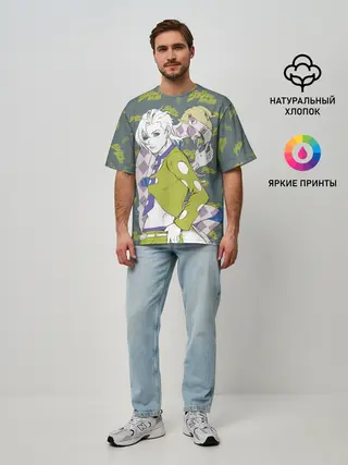 Мужская футболка оверсайз / JoJo Bizarre Adventure