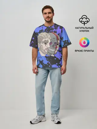 Мужская футболка оверсайз / Lil Scull