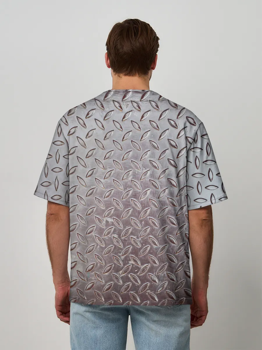 Мужская футболка оверсайз / Стальной костюм