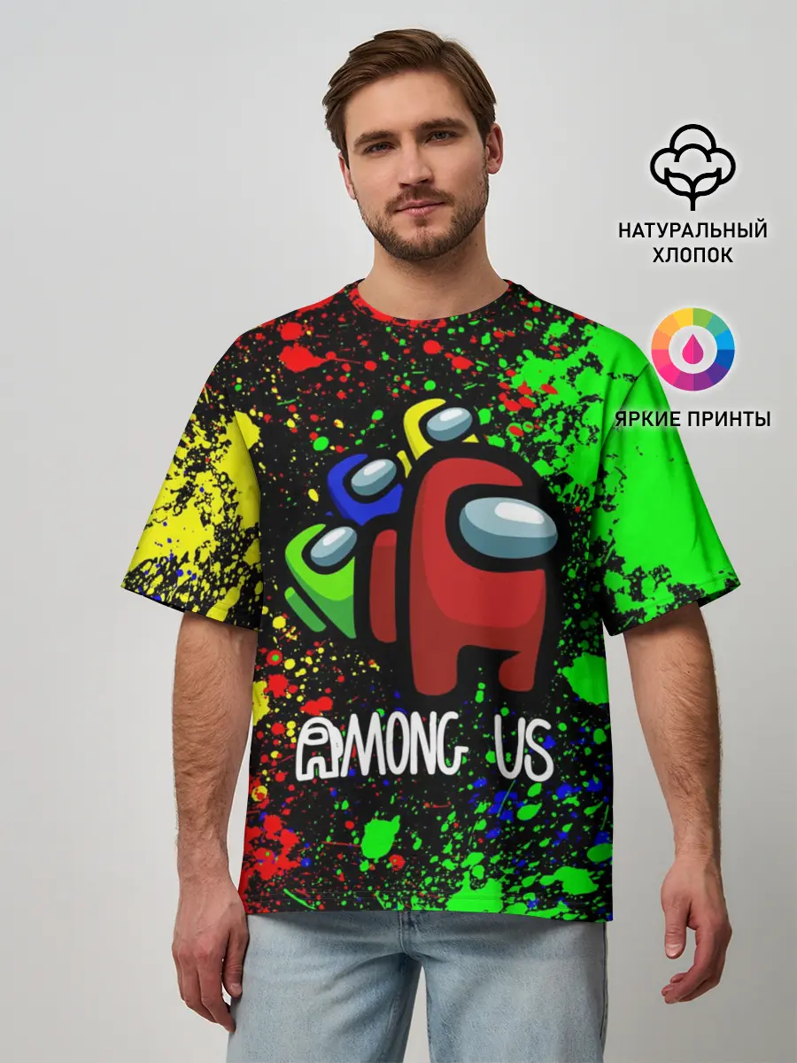 Мужская футболка оверсайз / AMONG US