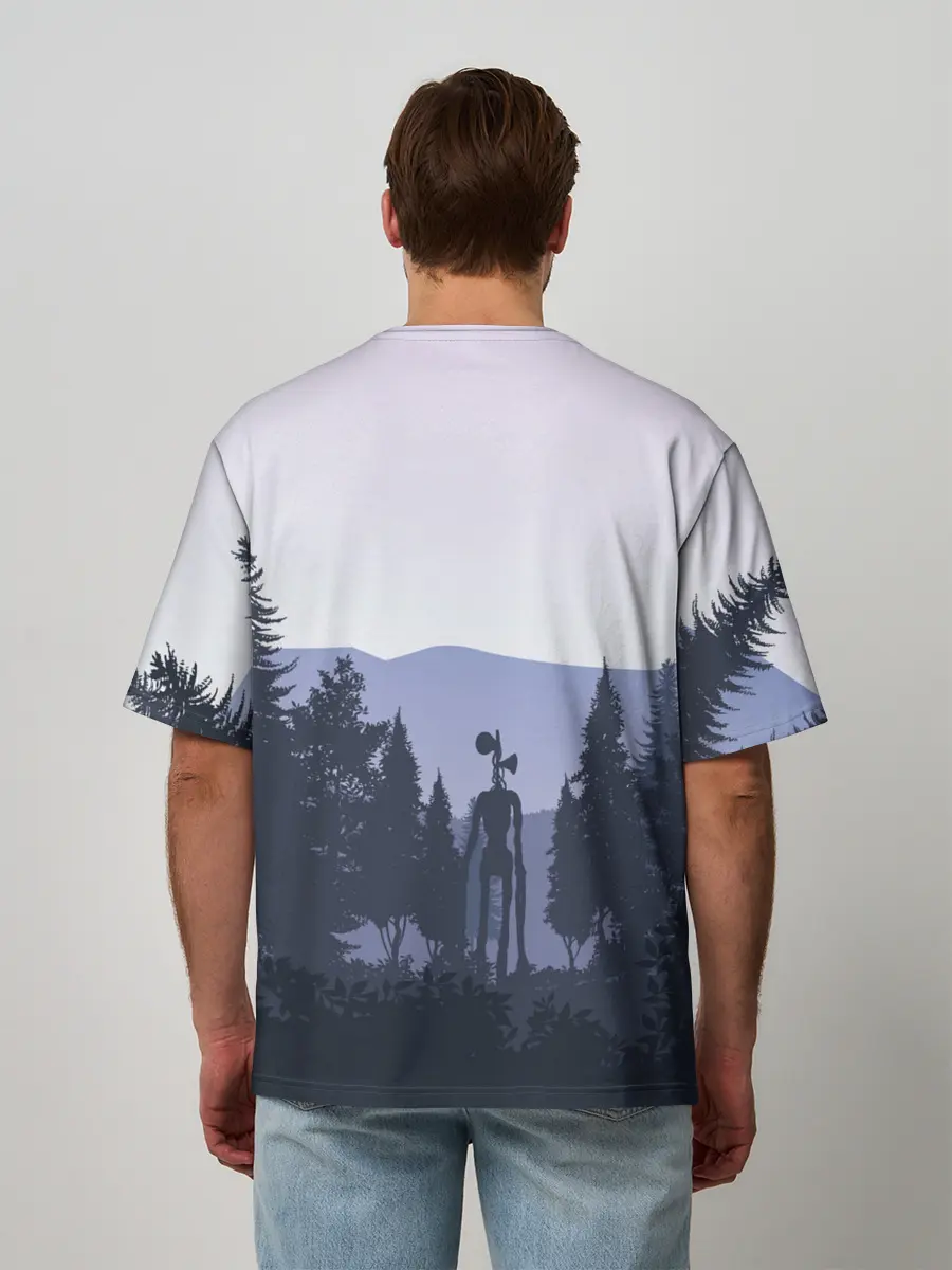 Мужская футболка оверсайз / Siren Head