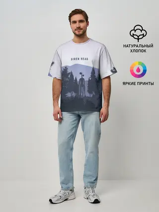 Мужская футболка оверсайз / Siren Head