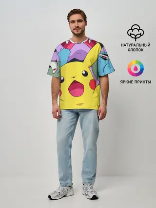 Мужская футболка оверсайз / Pokemon bros