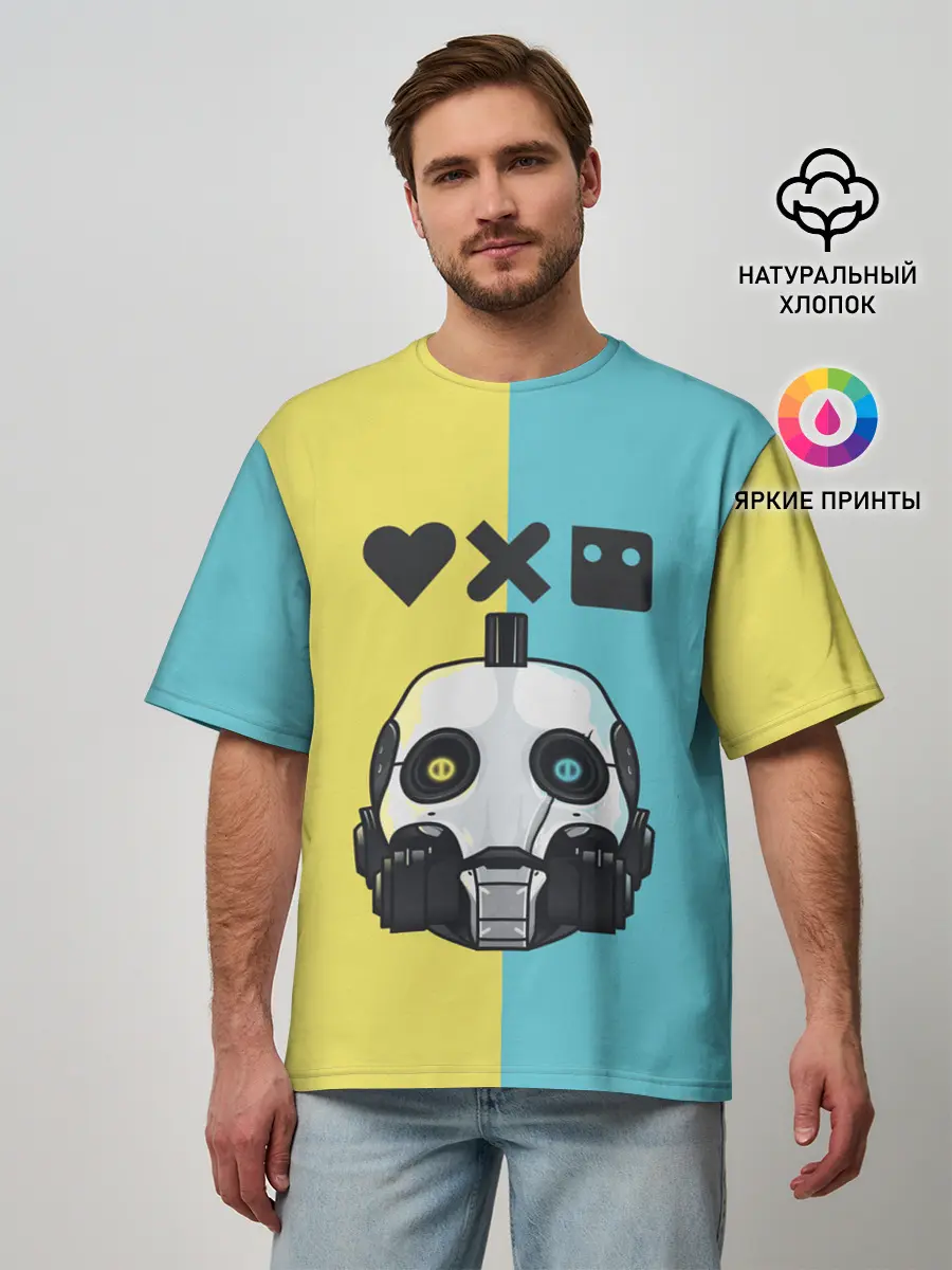 Мужская футболка оверсайз / XBOT 4000 | Love, Death and Robots