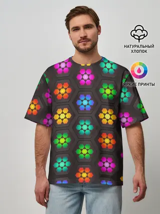 Мужская футболка оверсайз / Наночастицы