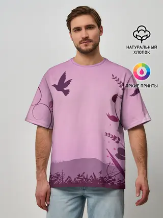 Мужская футболка оверсайз / Природа