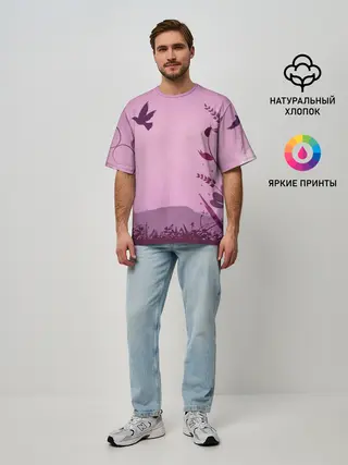 Мужская футболка оверсайз / Природа
